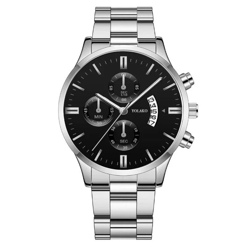 Men's Fashion Stainless Steel Watch – Luxury Quartz Wristwatch - Mega Watch Pro™