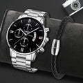 Men's Fashion Stainless Steel Watch – Luxury Quartz Wristwatch - Mega Watch Pro™